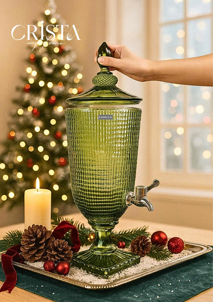 3.3L Green Textured Glass Pitcher