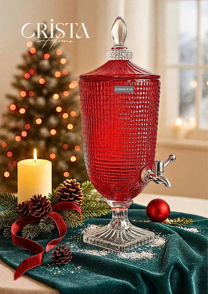 3.3L Red Textured Glass Pitcher