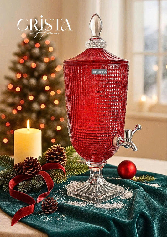 3.3L Red Textured Glass Pitcher