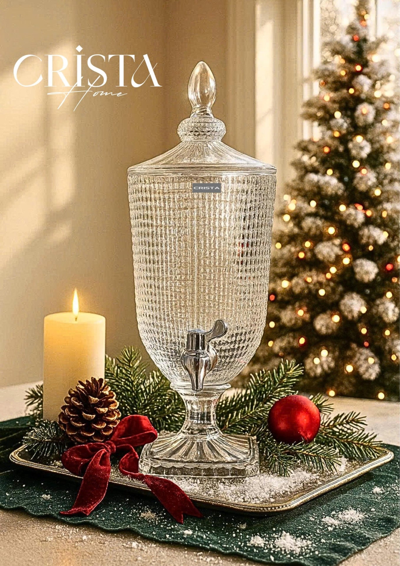3.3L White Textured Glass Pitcher