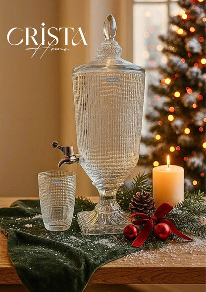 3.3L White Textured Glass Pitcher